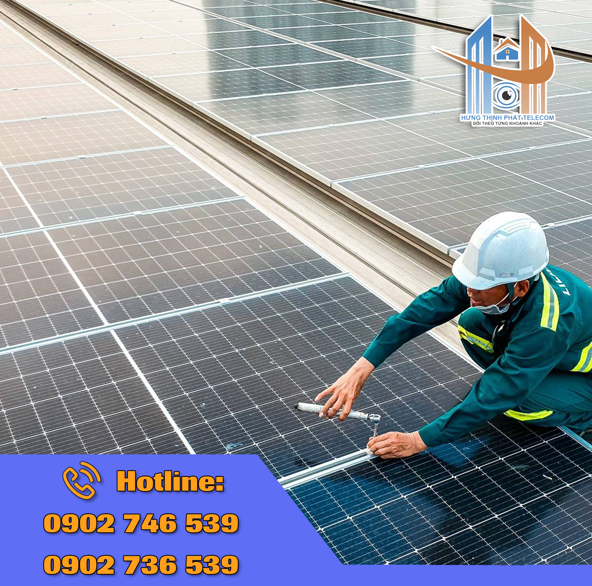 Thi công lắp đặt điện mặt trời tại Long An