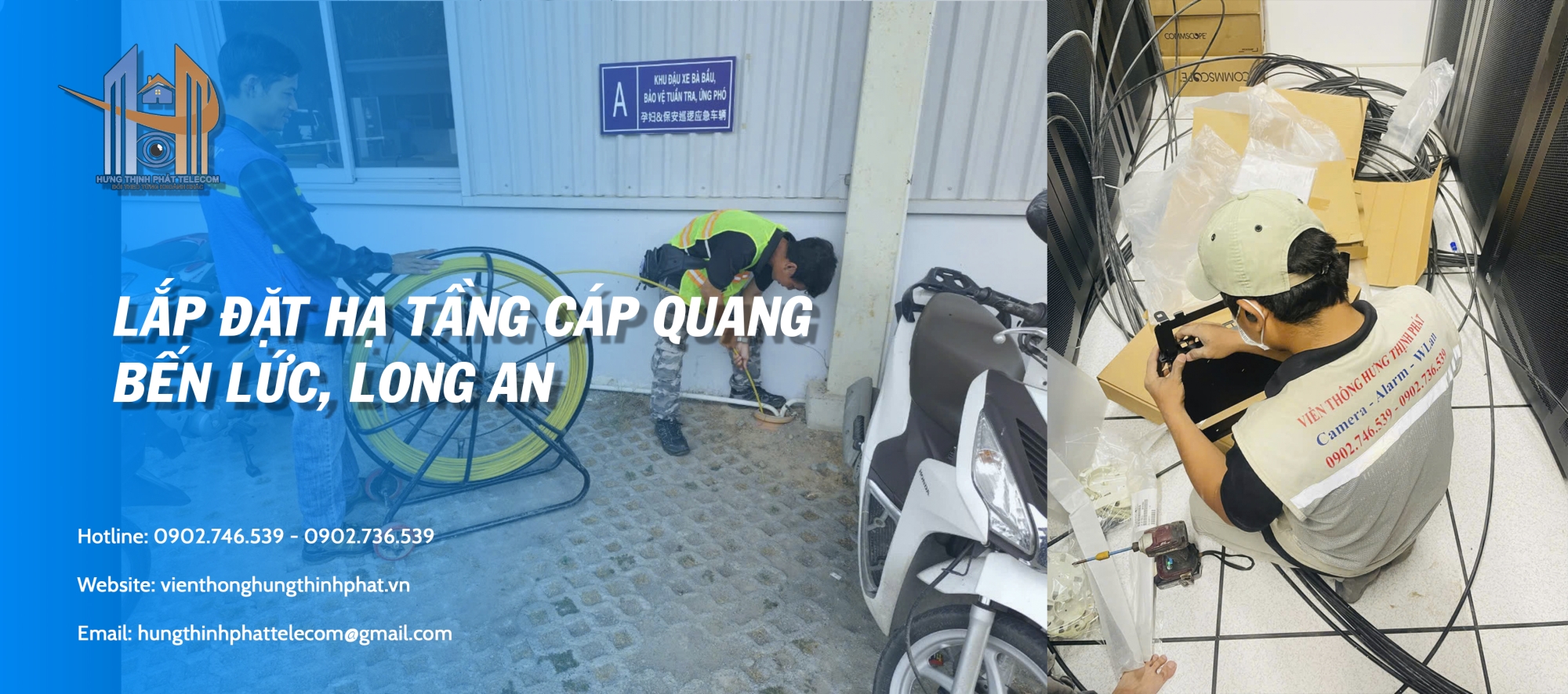 Lắp đặt hạ tầng cáp quang Đức Hòa Long An