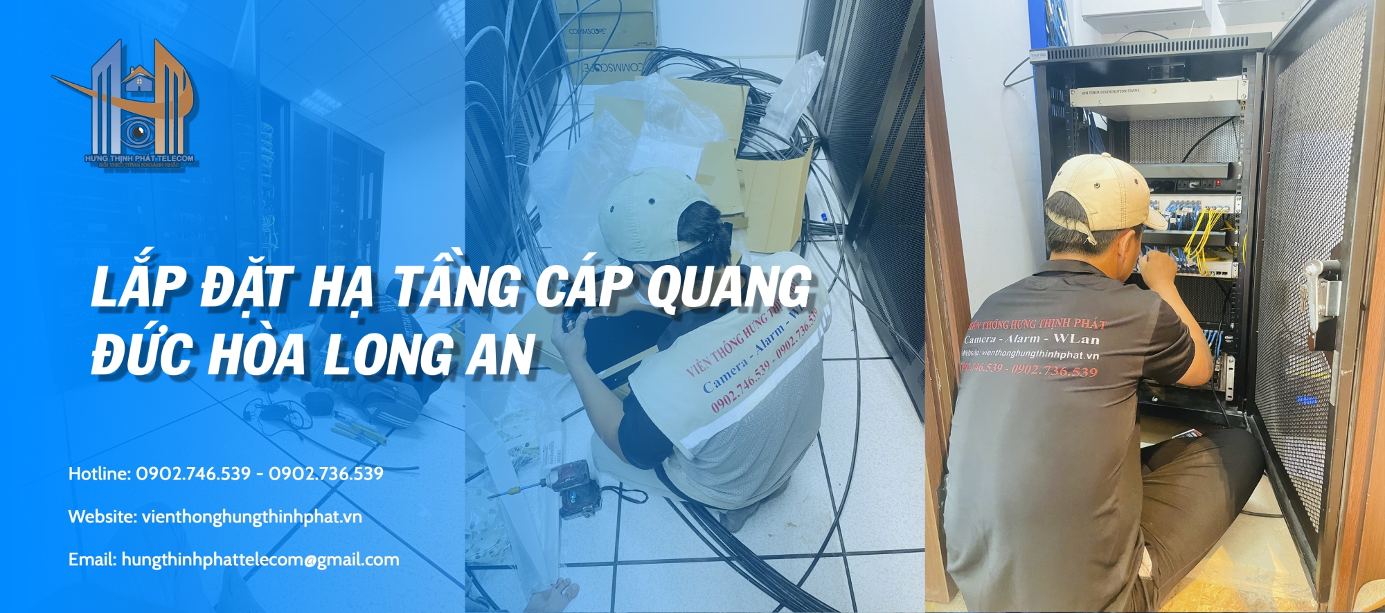 Lắp đặt hạ tầng cáp quang Đức Hòa Long An