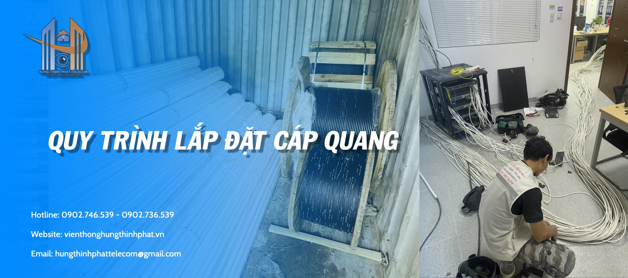 quy trình lắp đặt cáp quang