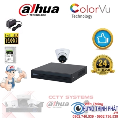 TRỌN BỘ 1 CAMERA QUAN SÁT DAHUA FULL COLOR 2.0 MPX