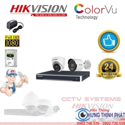 TRỌN BỘ 2 CAMERA IP HIKVISION 2.0 MPX CÓ ÂM THANH - CÓ MÀU 24/24