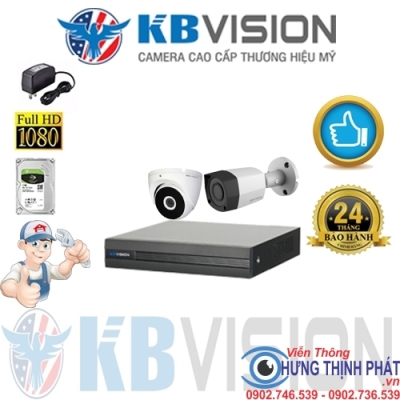 TRỌN BỘ 2 CAMERA QUAN SÁT KBVISON 2.0 MPX