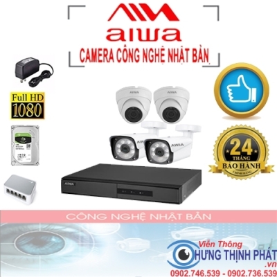 TRỌN BỘ 4 CAMERA IP AIWA - CAMERA CÔNG NGHỆ NHẬT BẢN