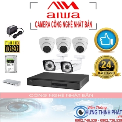 TRỌN BỘ 5 CAMERA IP AIWA - CAMERA CÔNG NGHỆ NHẬT BẢN