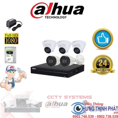 TRỌN BỘ 5 CAMERA IP DAHUA 2.0 MPX