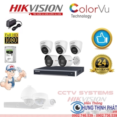 TRỌN BỘ 5 CAMERA IP HIKVISION 2.0 MPX CÓ ÂM THANH - CÓ MÀU 24/24