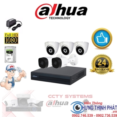 TRỌN BỘ 5 CAMERA QUAN SÁT DAHUA 2.0 MPX