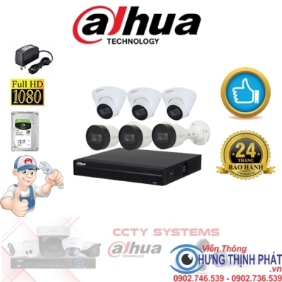 TRỌN BỘ 6 CAMERA IP DAHUA 2.0 MPX