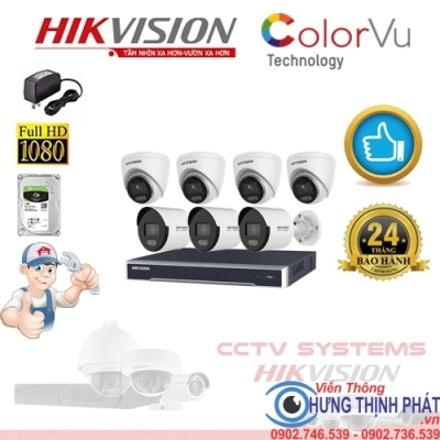 TRỌN BỘ 7 CAMERA IP HIKVISION 2.0 MPX CÓ ÂM THANH - CÓ MÀU 24/24