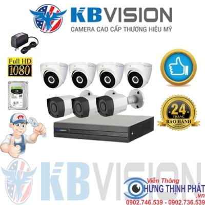 TRỌN BỘ 7 CAMERA QUAN SÁT KBVISON 2.0 MPX