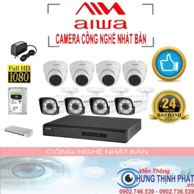 TRỌN BỘ 8 CAMERA IP AIWA - CAMERA CÔNG NGHỆ NHẬT BẢN