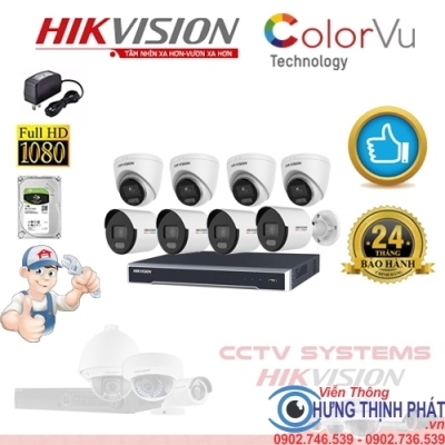 TRỌN BỘ 8 CAMERA IP HIKVISION 2.0 MPX CÓ ÂM THANH - CÓ MÀU 24/24