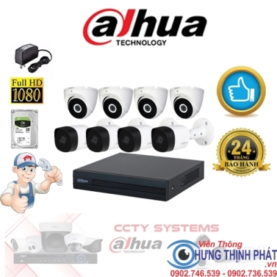 TRỌN BỘ 8 CAMERA QUAN SÁT DAHUA 2.0 MPX